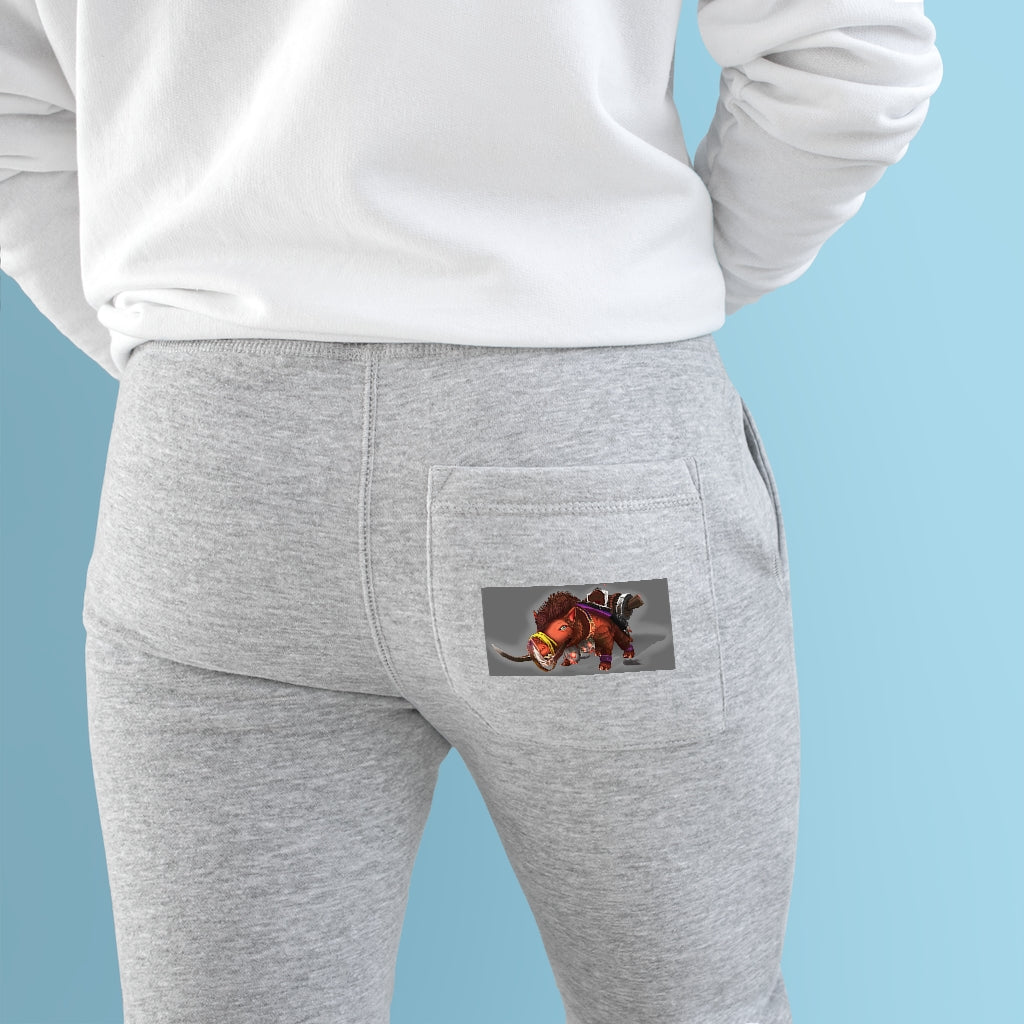 Spam the Death Mount Premium Fleece Joggers in a stylish design with customizable back pocket and side pockets.