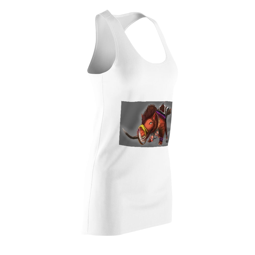 Spam the Death Mount Women's Cut & Sew Racerback Dress featuring a stylish design and comfortable fit, perfect for casual outings.