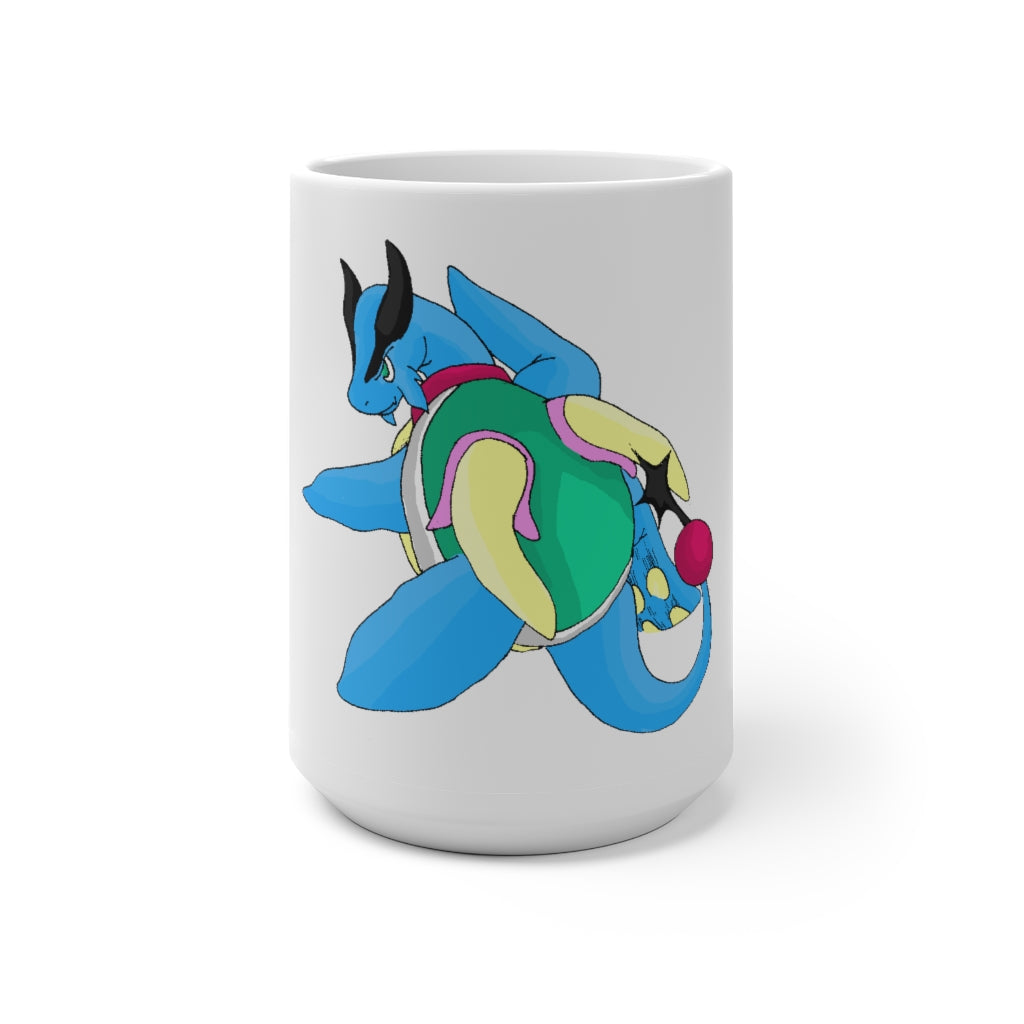 Spanglex Color Changing Mug showcasing its vibrant color transformation when filled with hot liquid.