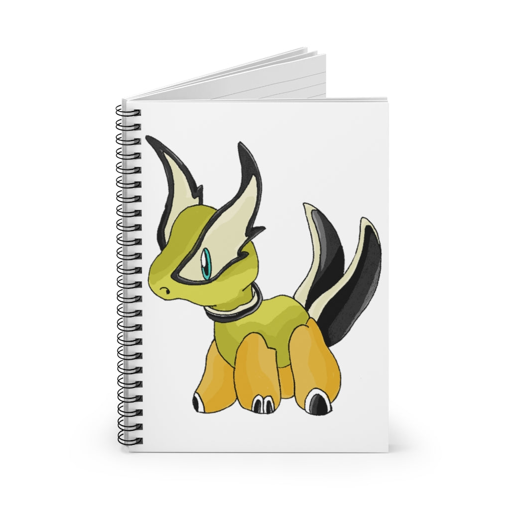 Spore Spiral Notebook with ruled line pages and a colorful printed cover, featuring a black back cover.