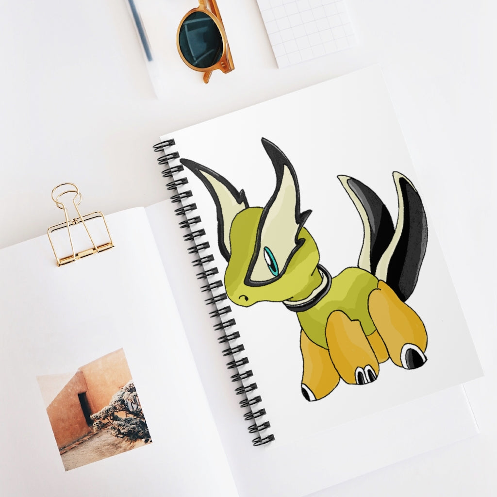 Spore Spiral Notebook featuring a colorful printed cover and ruled line pages, ideal for notes and lists.