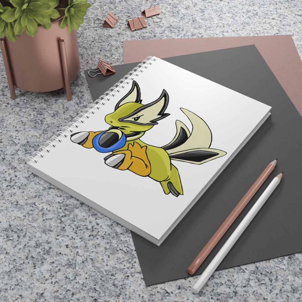 Sporela Spiral Notebook with customizable covers and wide-ruled pages, showcasing its semi-gloss laminated finish.