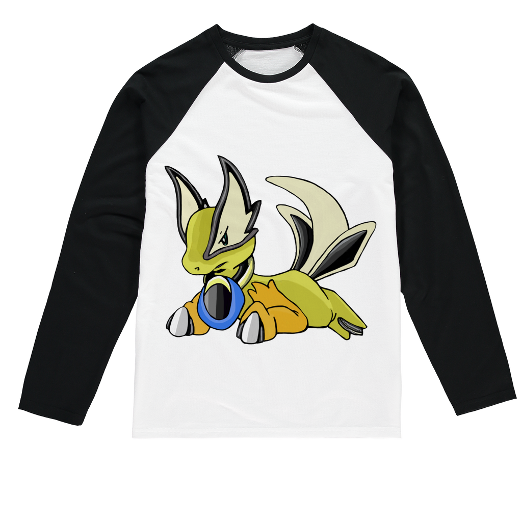 Sporela Sublimation Baseball Long Sleeve T-Shirt featuring a crew neck, long sleeves, and a stylish fit, ideal for sublimation printing.