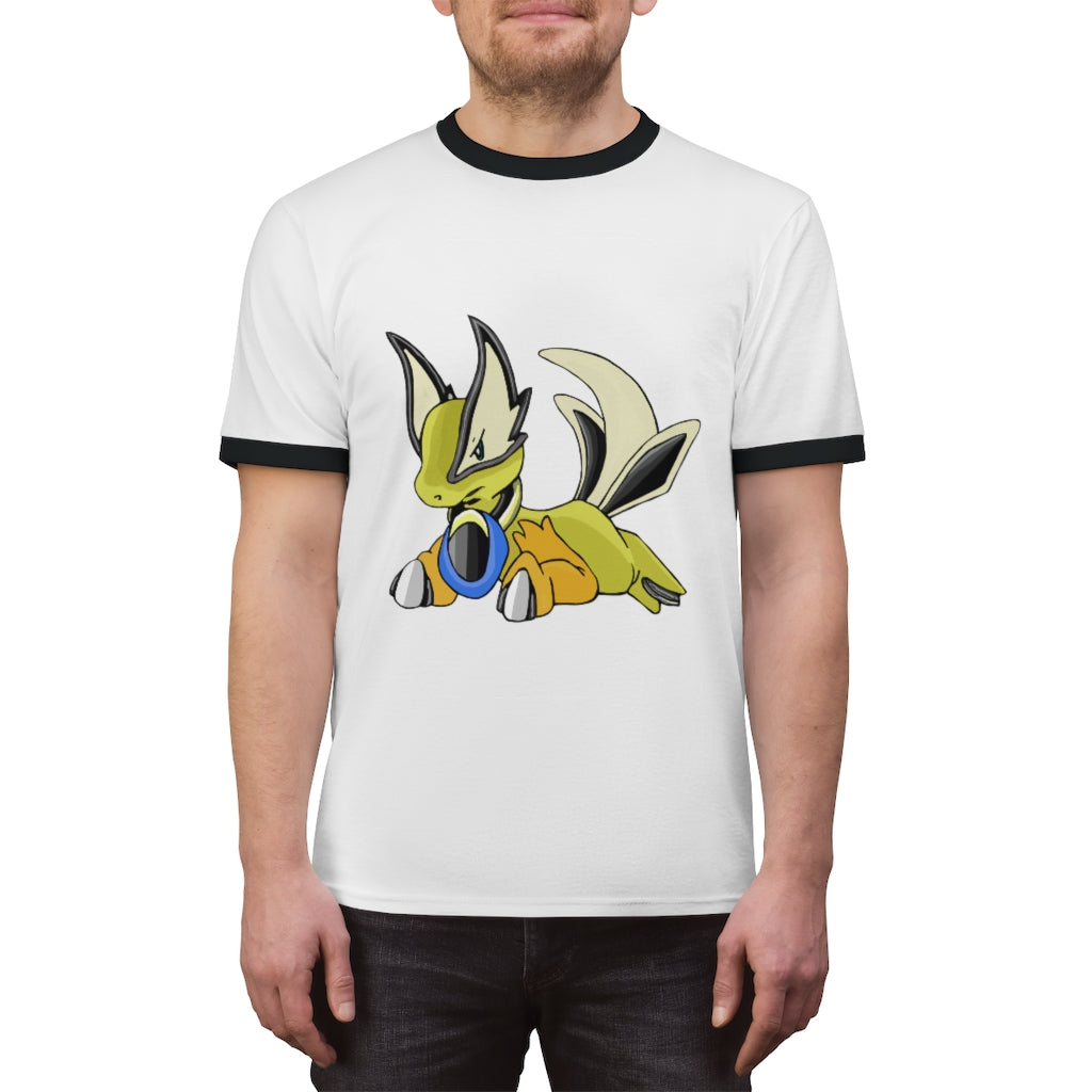 Sporela Unisex Ringer Tee in various colors showcasing its lightweight fabric and stylish design.