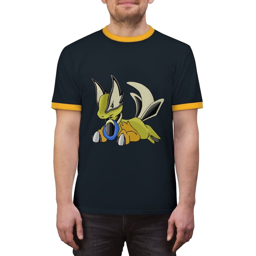 Sporela Unisex Ringer Tee in various colors showcasing its lightweight fabric and stylish design.