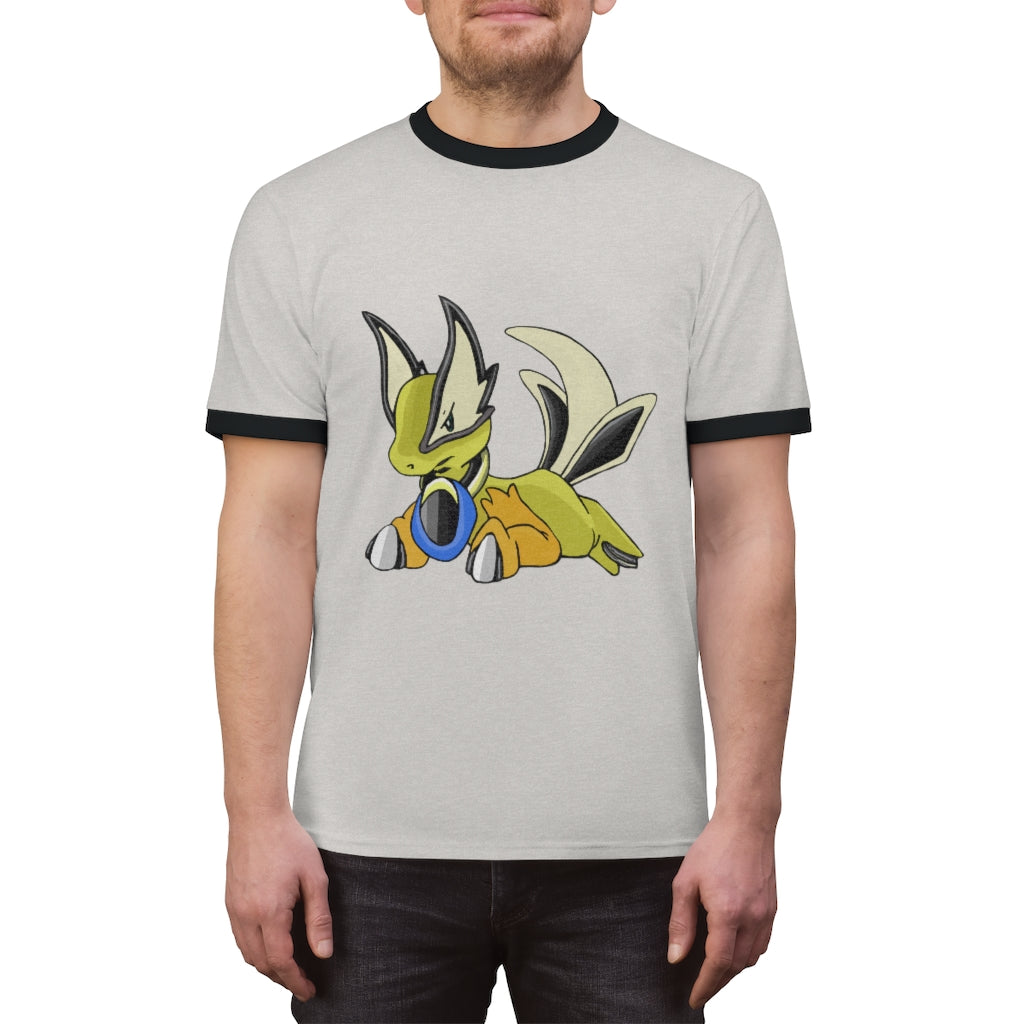 Sporela Unisex Ringer Tee in various colors showcasing its lightweight fabric and stylish design.