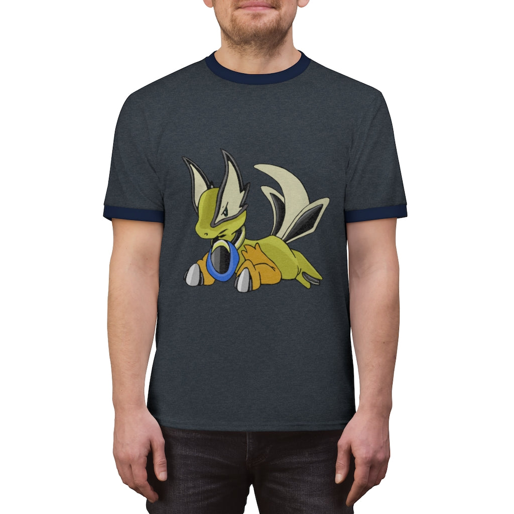 Sporela Unisex Ringer Tee in various colors showcasing its lightweight fabric and stylish design.