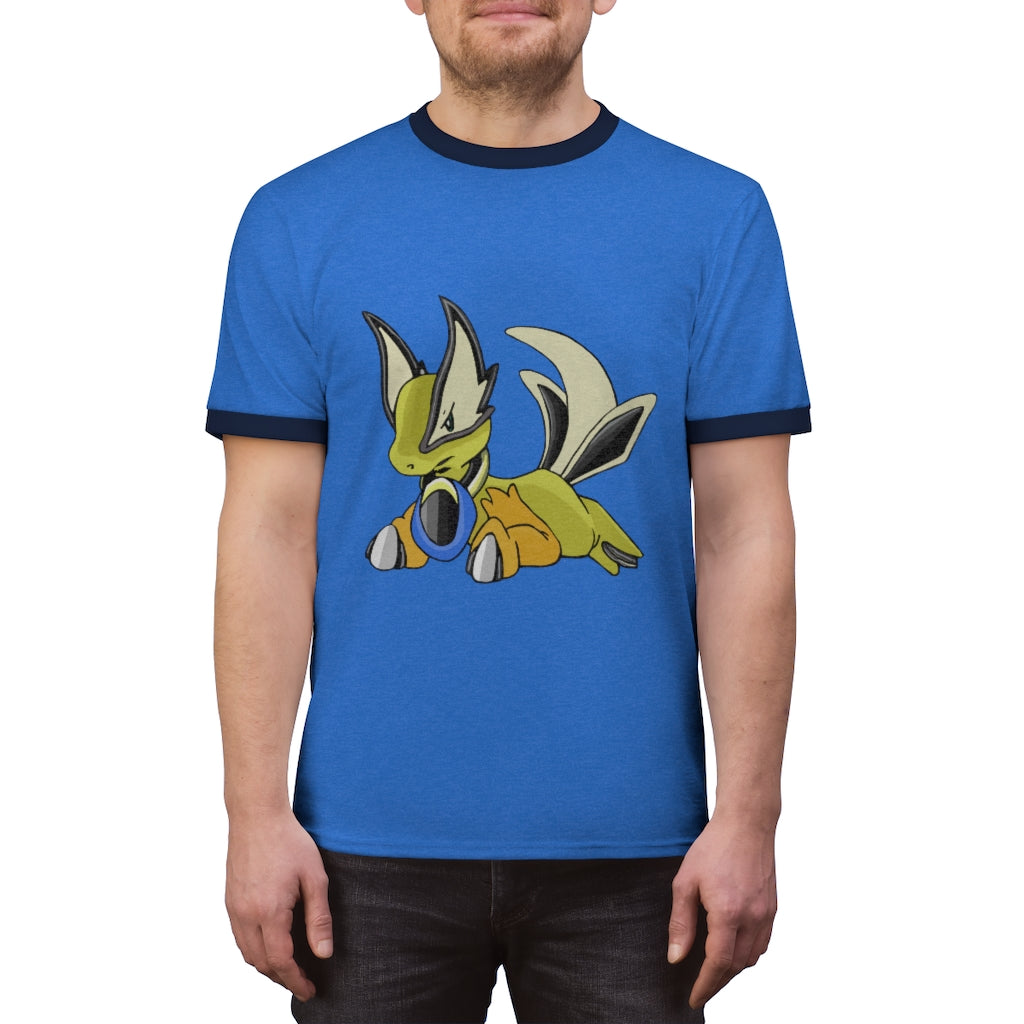 Sporela Unisex Ringer Tee in various colors showcasing its lightweight fabric and stylish design.