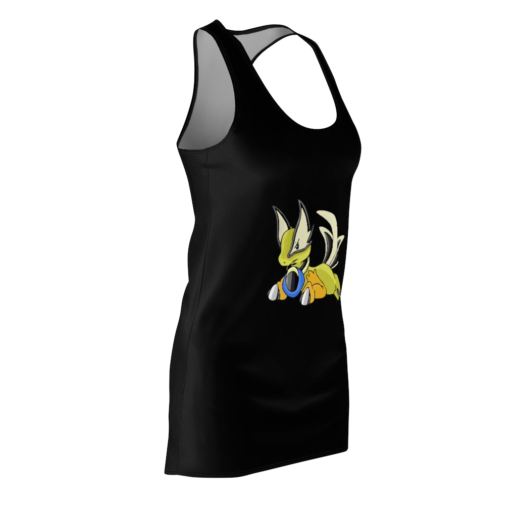 Sporela Women's Cut & Sew Racerback Dress showcasing a stylish and feminine design, perfect for casual and active wear.