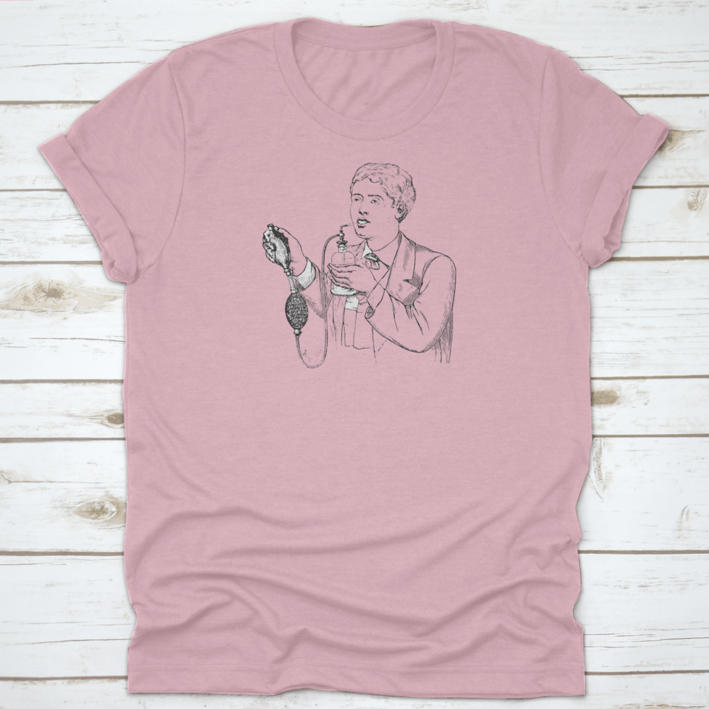 Spray Richardson Vintage Engraved Illustration t-shirt featuring a classic fit and unique design, made from 100% cotton.