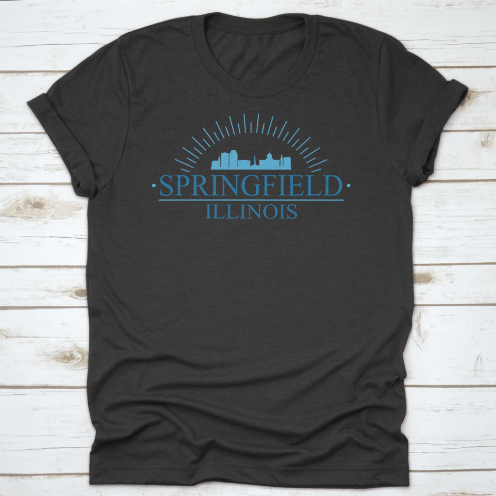 Stylish Springfield Illinois skyline banner design featuring a silhouette vector, perfect for decor.