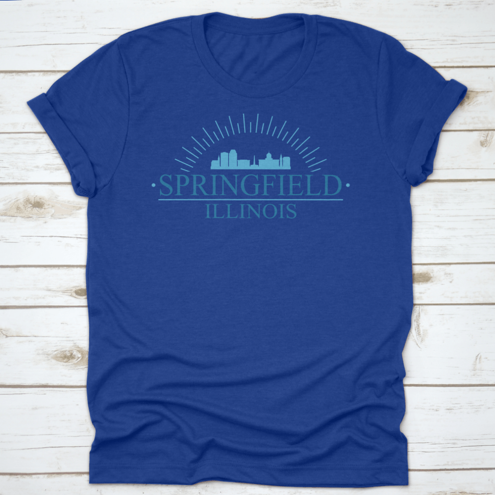 Stylish Springfield Illinois skyline banner design featuring a silhouette vector, perfect for decor.