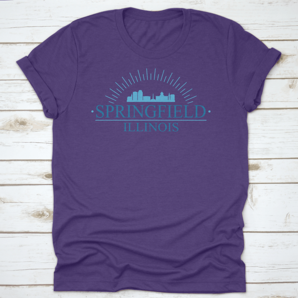 Stylish Springfield Illinois skyline banner design featuring a silhouette vector, perfect for decor.