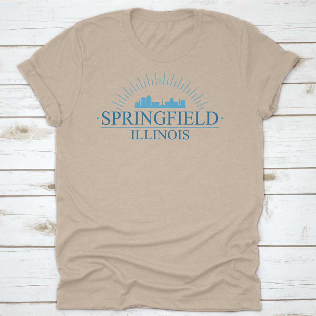 Stylish Springfield Illinois skyline banner design featuring a silhouette vector, perfect for decor.