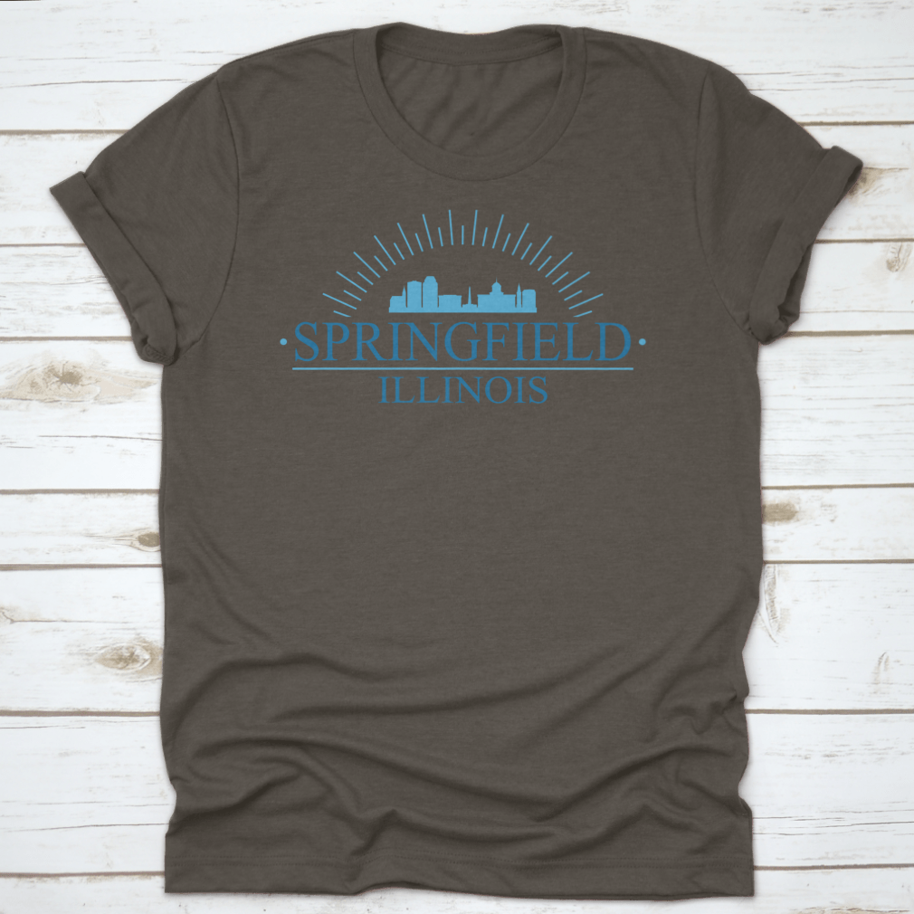 Stylish Springfield Illinois skyline banner design featuring a silhouette vector, perfect for decor.
