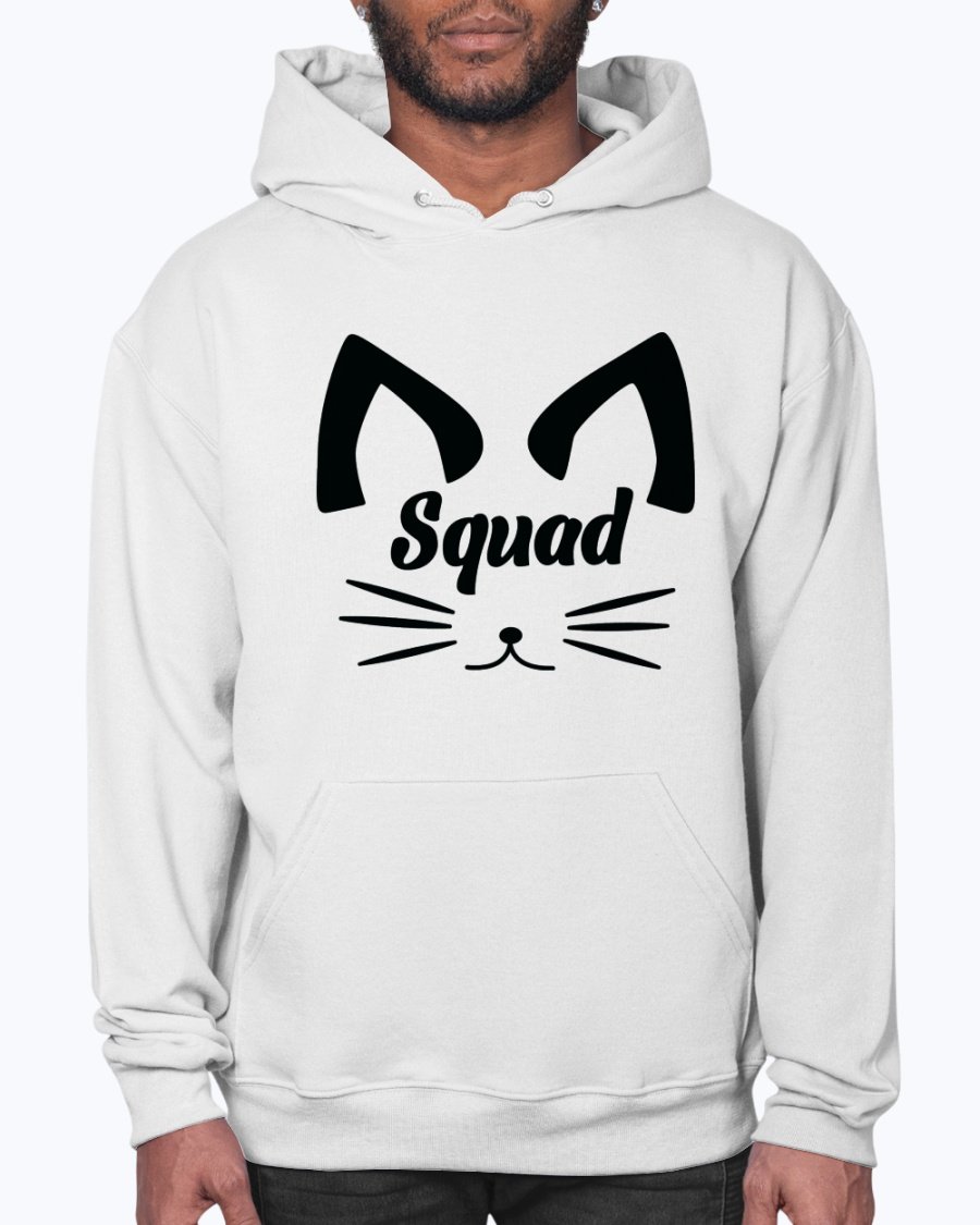 A stylish unisex hoodie designed for brides and bridal parties, featuring a front pouch pocket and soft fleece material.