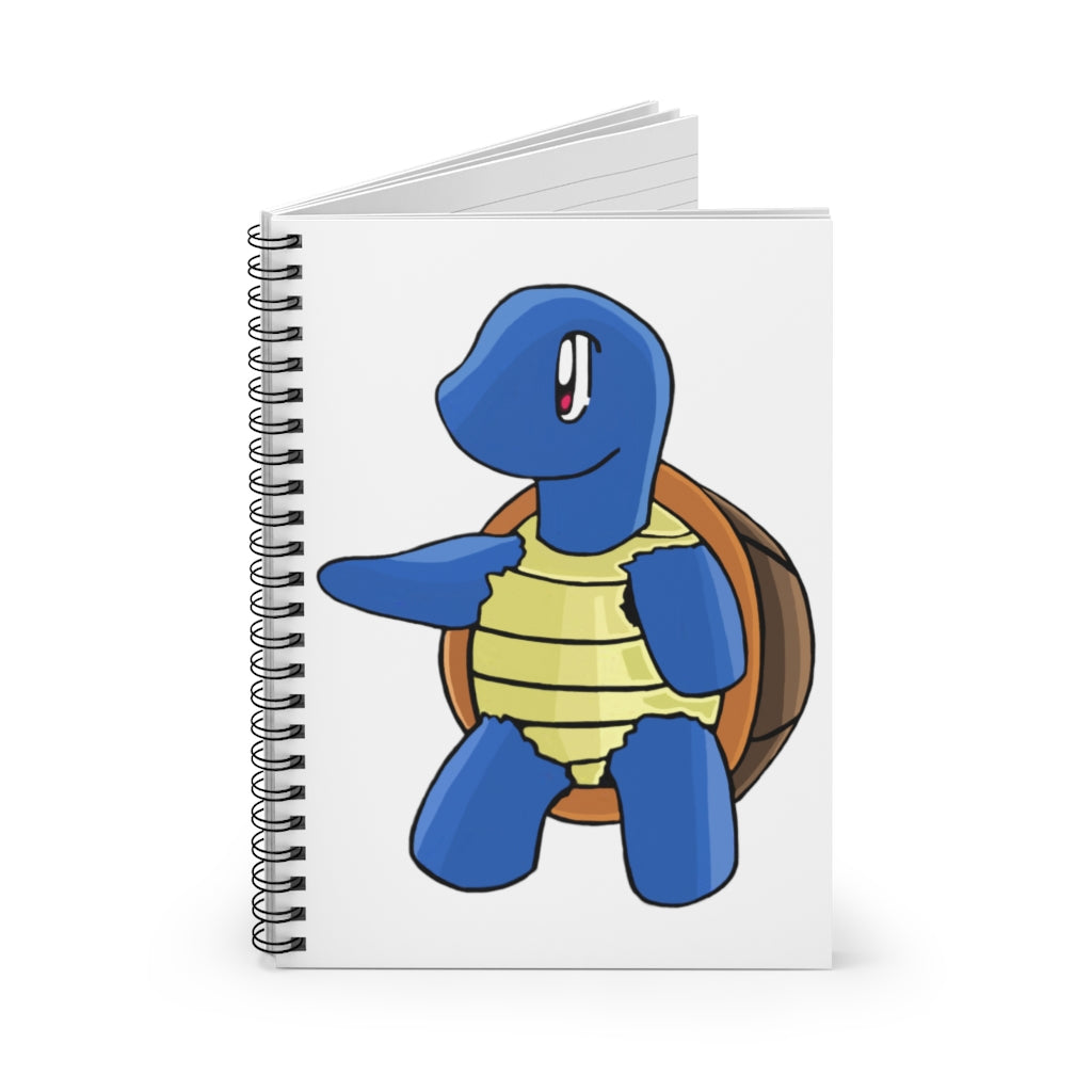 Squata Spiral Notebook with ruled line pages and a colorful printed front cover, featuring a sleek black back cover.
