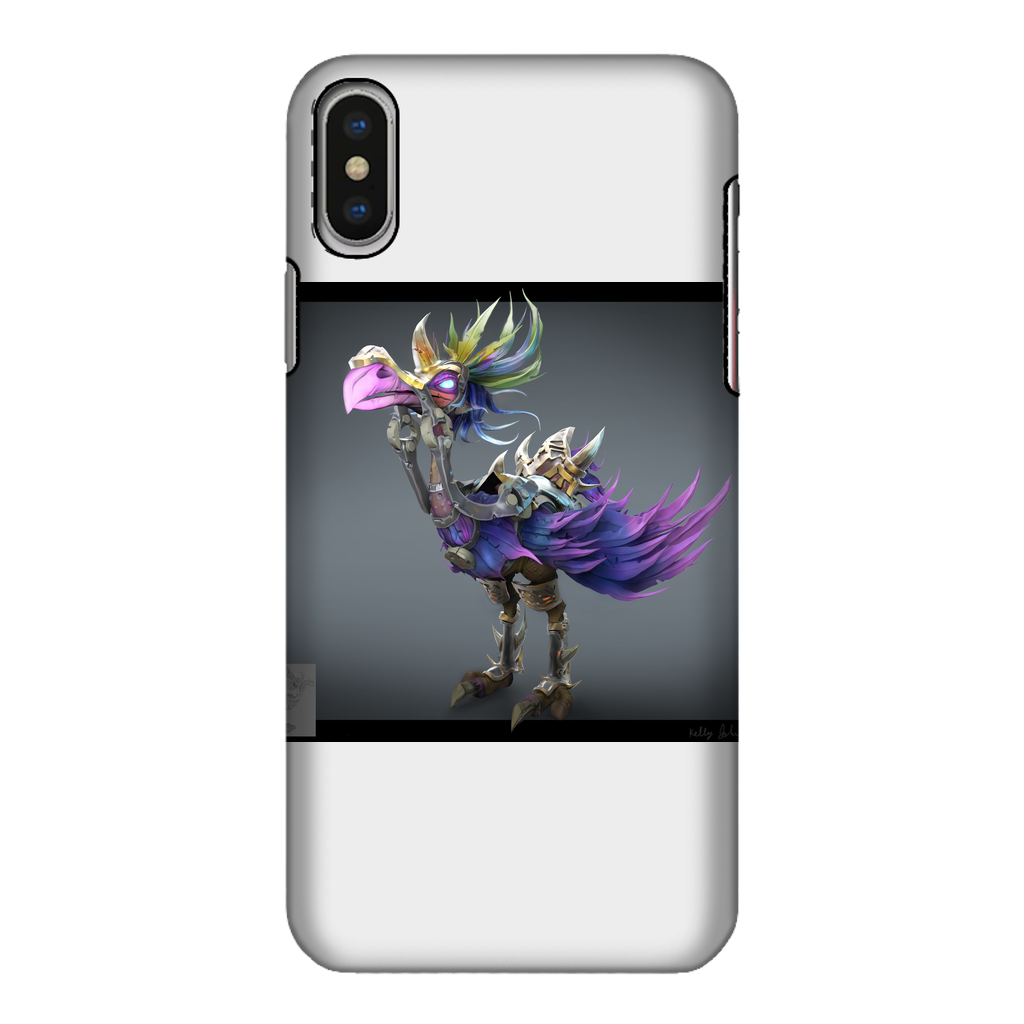 Squawkers The Ostrich Mount Tough Phone Case showcasing vibrant full-color design and dual-layer protection.