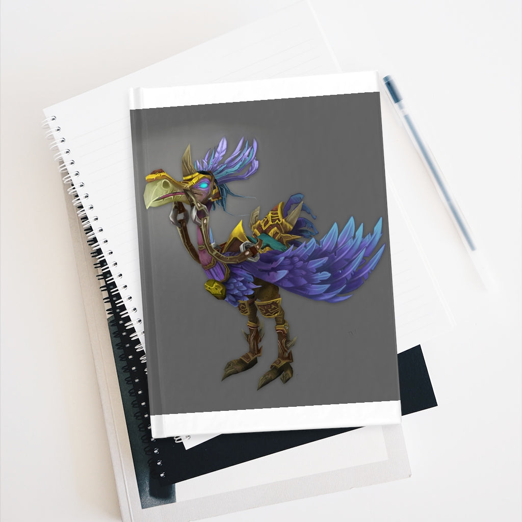 Squawkers the Ostrich Mount Journal with vibrant wraparound print and ruled line pages, perfect for journaling.