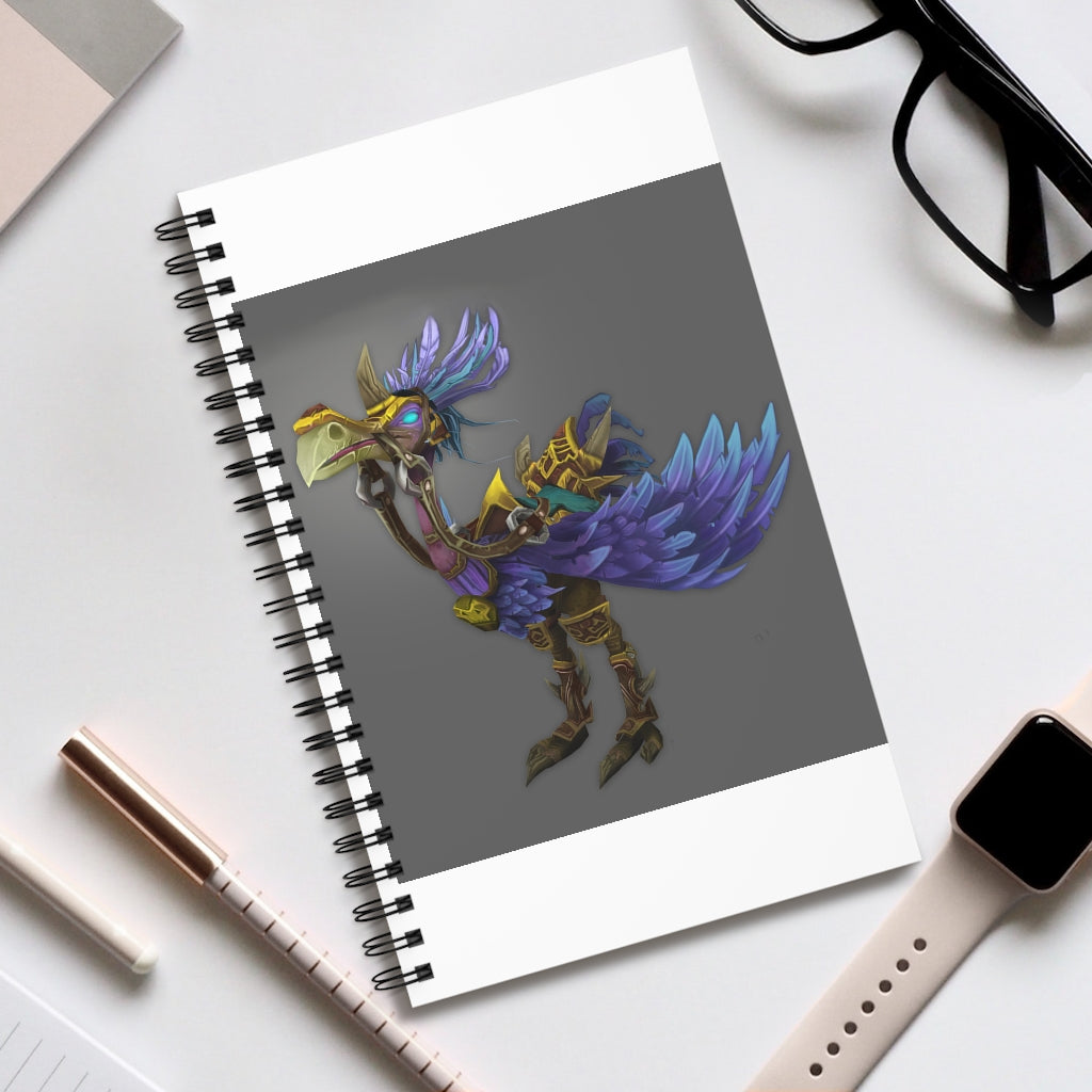 Squawkers the Ostrich Mount Spiral Journal featuring a colorful front cover with an ostrich design, showcasing its various styles.