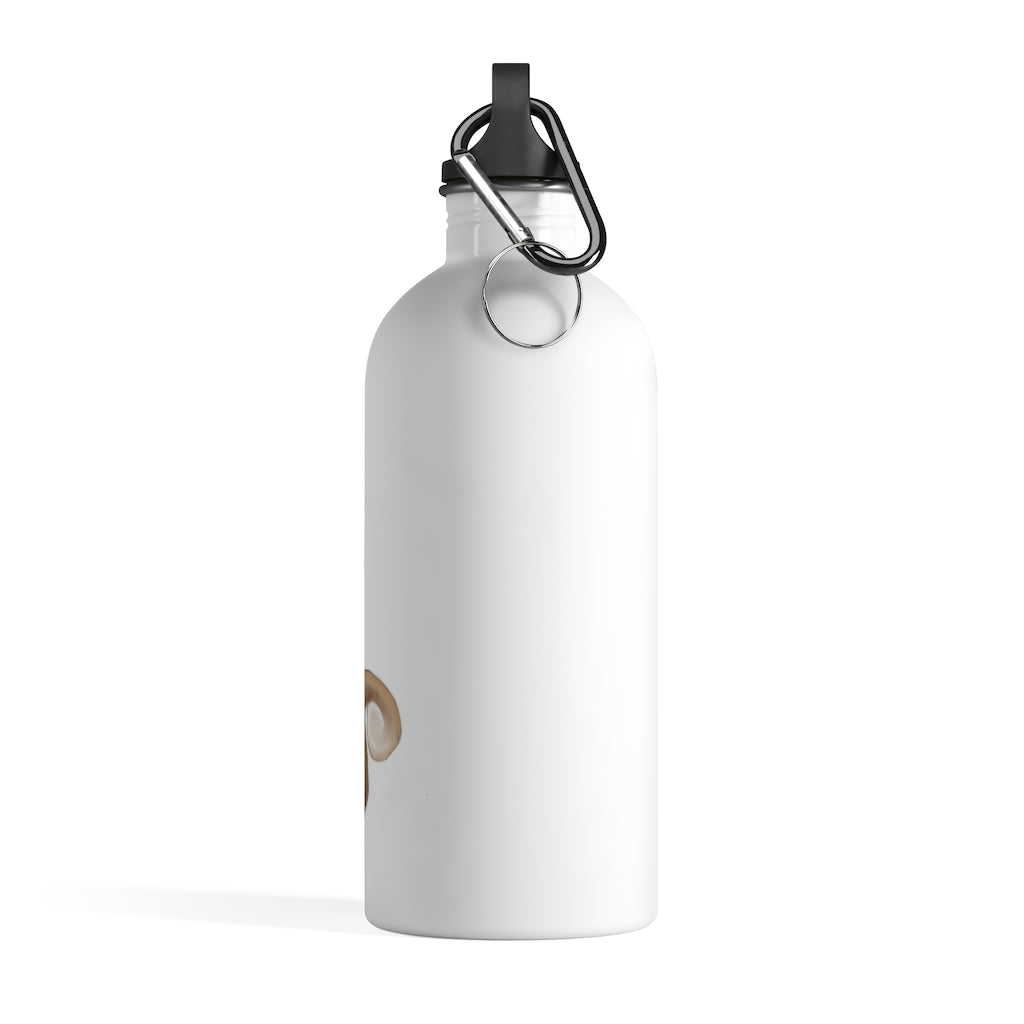 Squirrel Stainless Steel Water Bottle with a plastic screw top, lightweight design, and stylish print, ideal for hydration on the go.