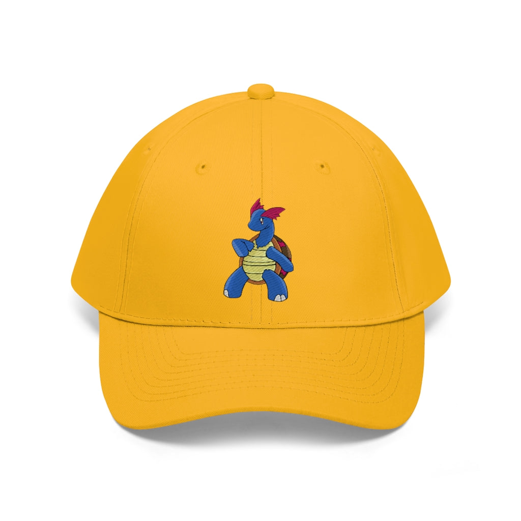 Squirtila Unisex Twill Hat in solid color, showcasing its 6-panel design and adjustable Velcro closure.