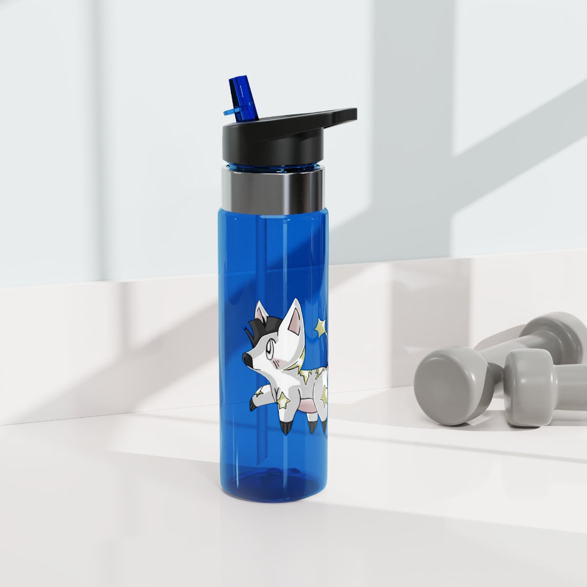 Stalze Kensington Tritan™ Sport Bottle in vibrant colors with a carabiner hook, showcasing its durable design and spill-resistant lid.