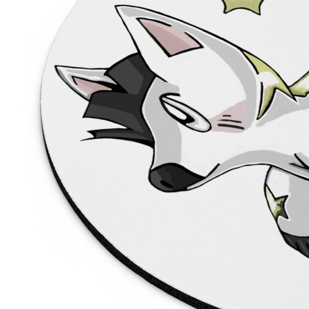 Stalze Mouse Pad in round and rectangular shapes with vibrant designs and non-slip rubber bottom.