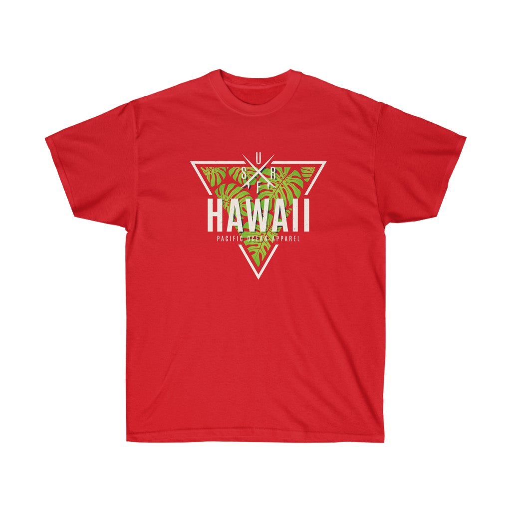 A stylish State Hawaii Souvenir T-Shirt featuring a retail fit and unisex design, perfect for capturing the essence of Hawaii.