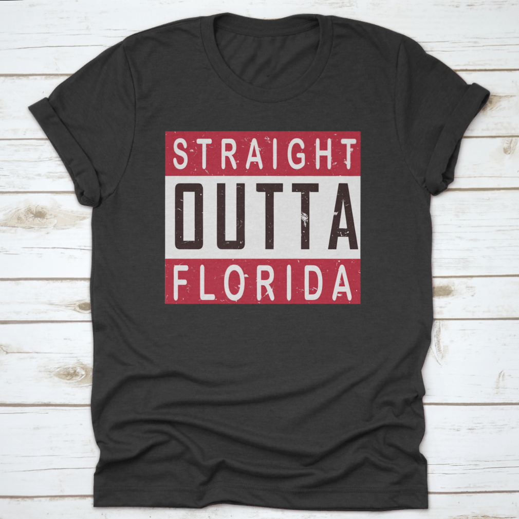 Straight Outta America T-shirt in various colors, showcasing its classic fit and quality fabric.