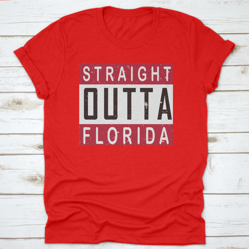 Straight Outta America T-shirt in various colors, showcasing its classic fit and quality fabric.