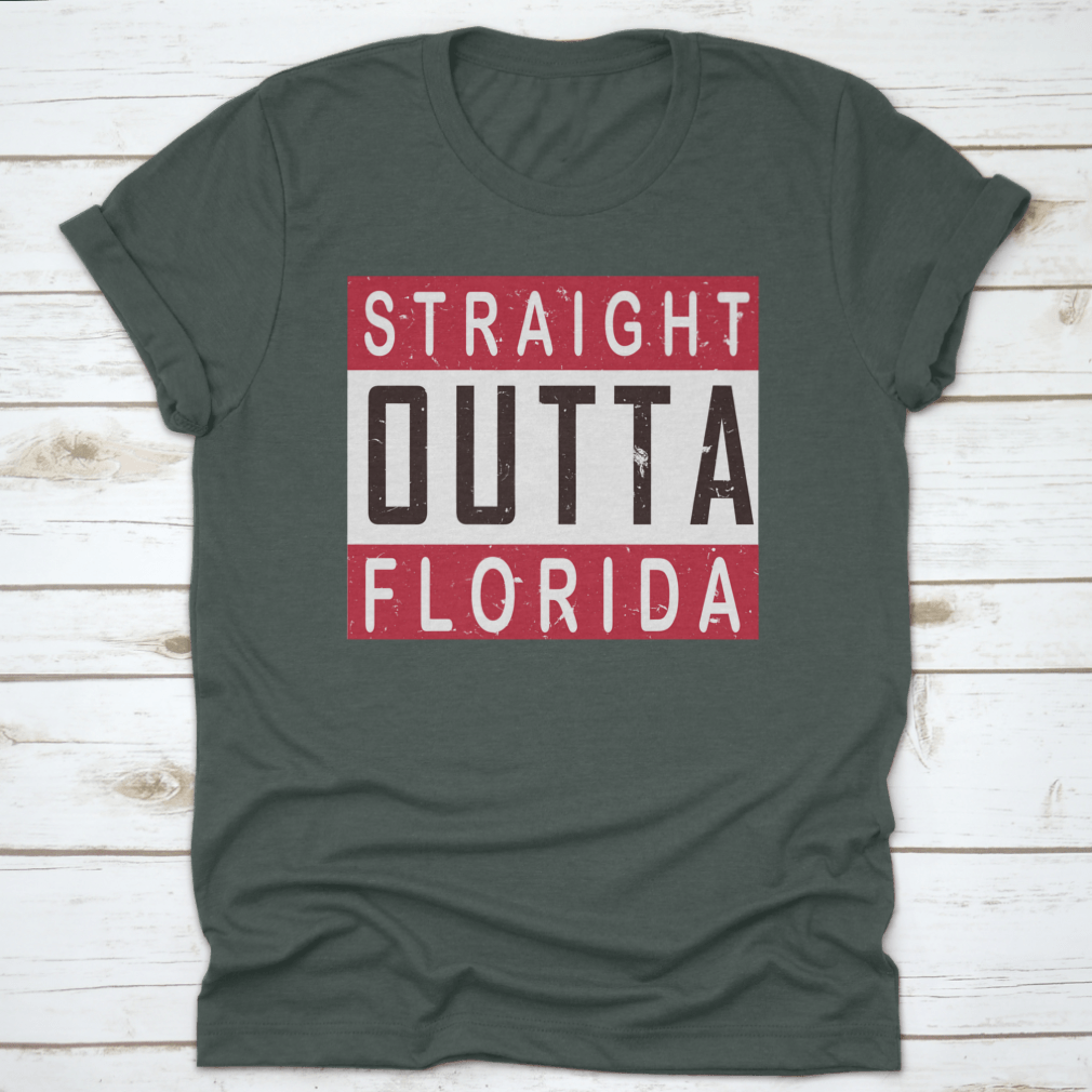 Straight Outta America T-shirt in various colors, showcasing its classic fit and quality fabric.