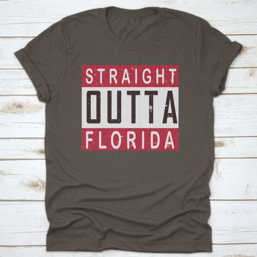 Straight Outta America T-shirt in various colors, showcasing its classic fit and quality fabric.