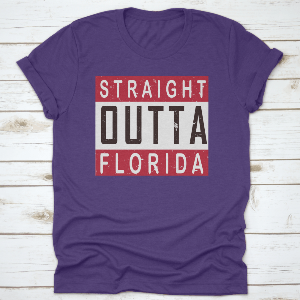 Straight Outta America T-shirt in various colors, showcasing its classic fit and quality fabric.