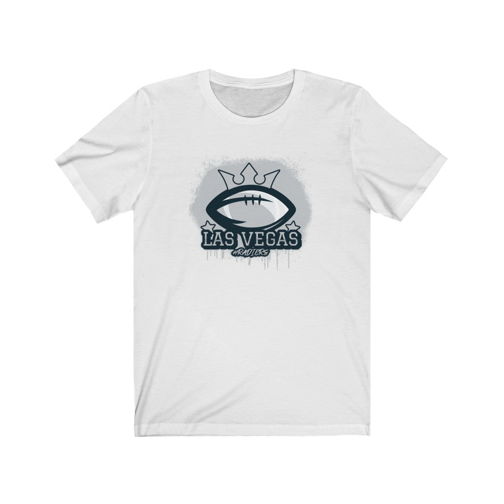 A stylish unisex t-shirt featuring the Las Vegas Raiders logo, made from 100% soft cotton, perfect for game day.