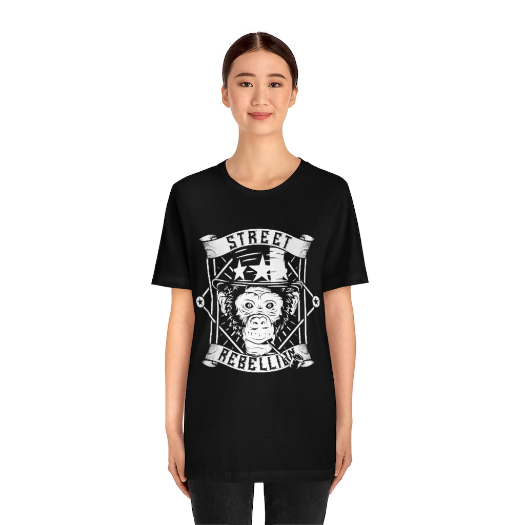 Street Rebellion Graphic T-Shirt featuring a bold vinyl print on soft cotton fabric, designed for a unisex fit.