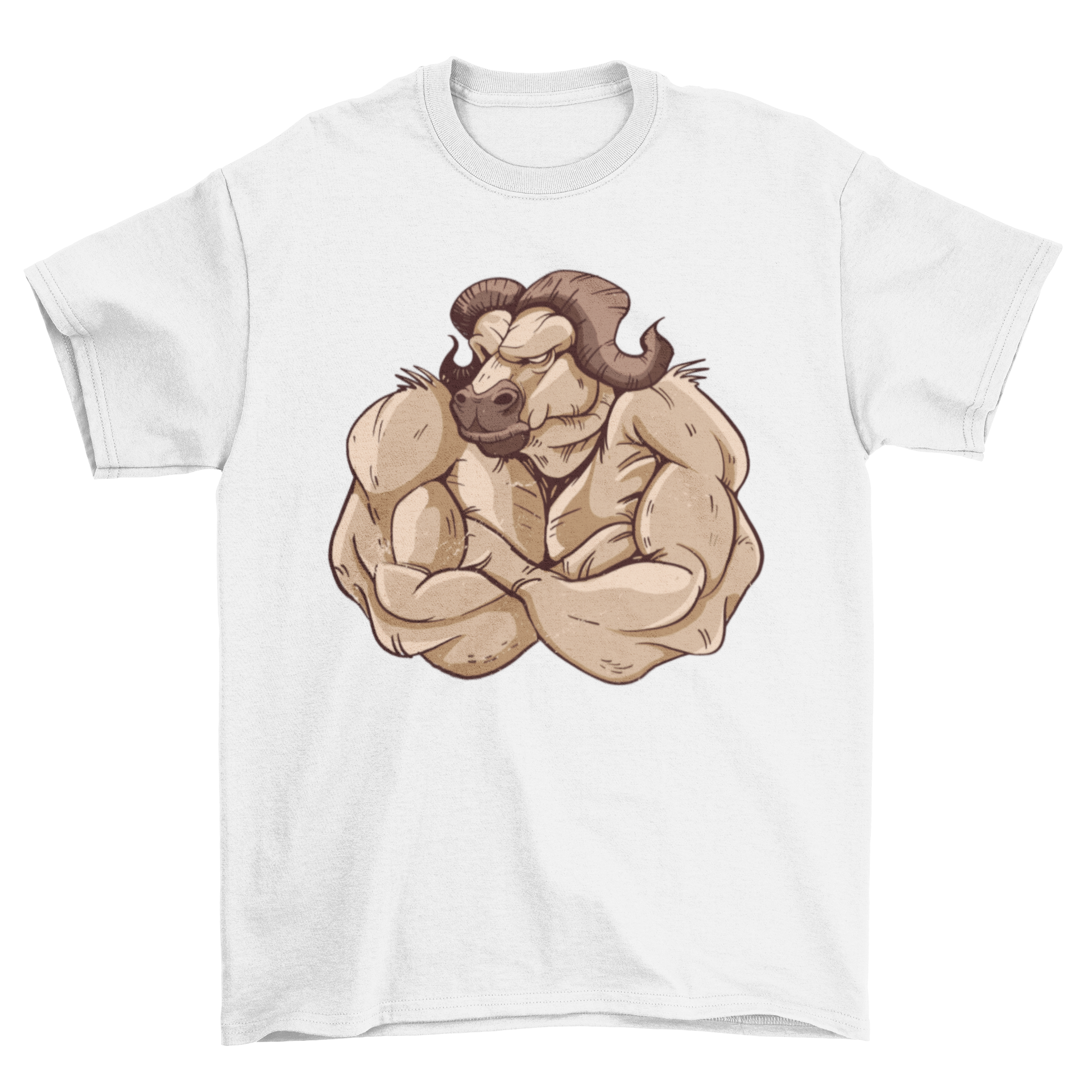 Strong ox t-shirt featuring a bold illustration of a muscular ox on a soft cotton fabric.