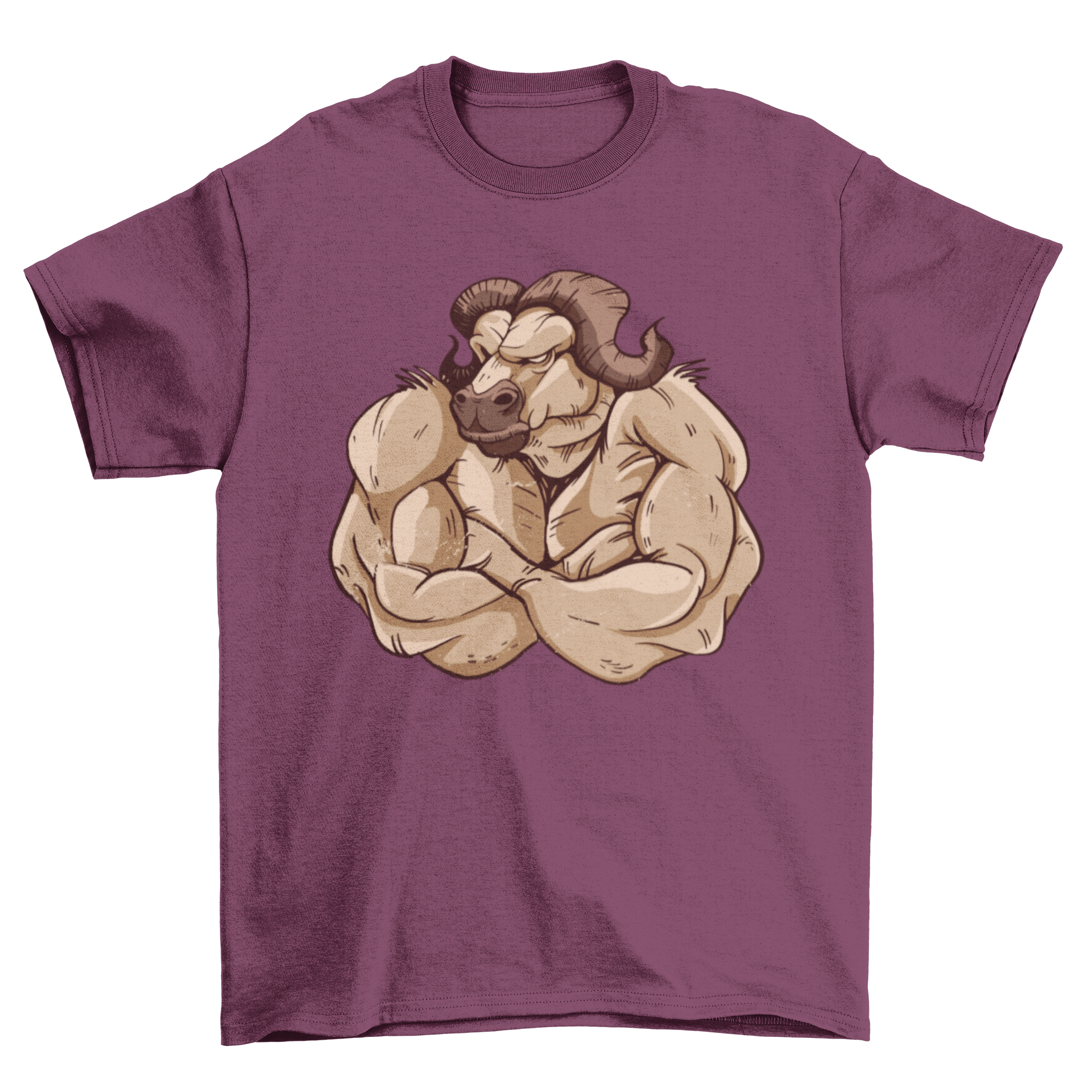 Strong ox t-shirt featuring a bold illustration of a muscular ox on a soft cotton fabric.