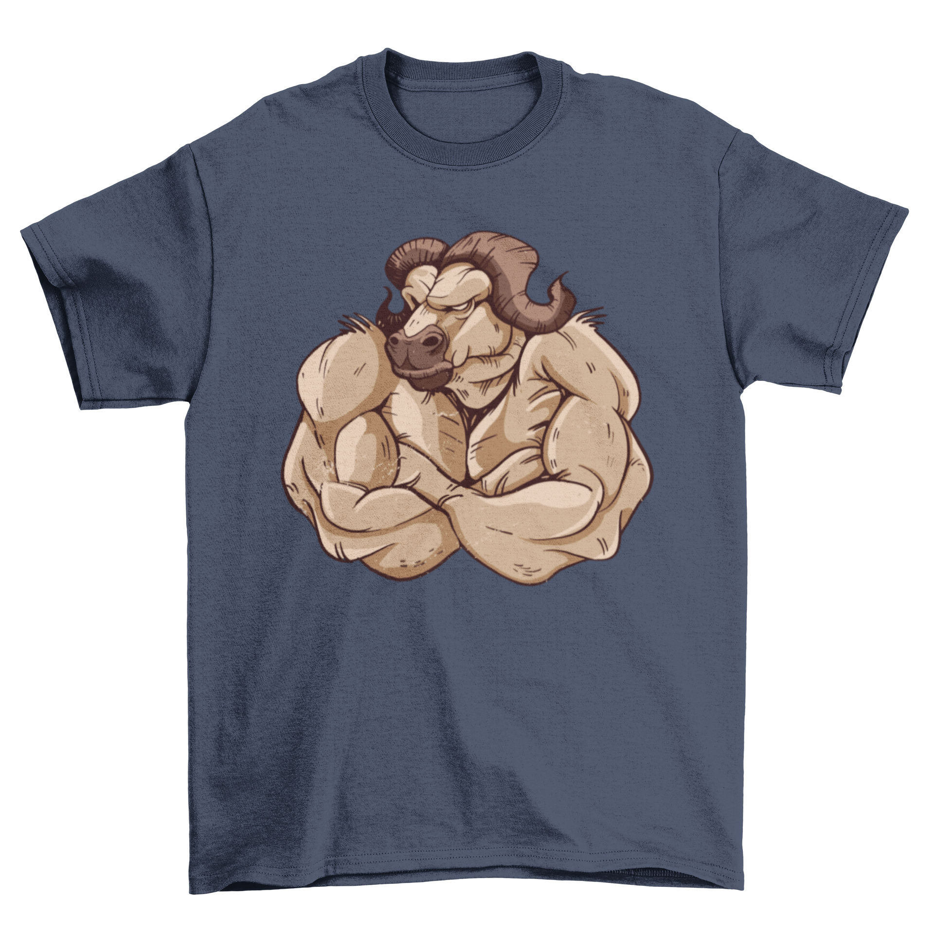 Strong ox t-shirt featuring a bold illustration of a muscular ox on a soft cotton fabric.