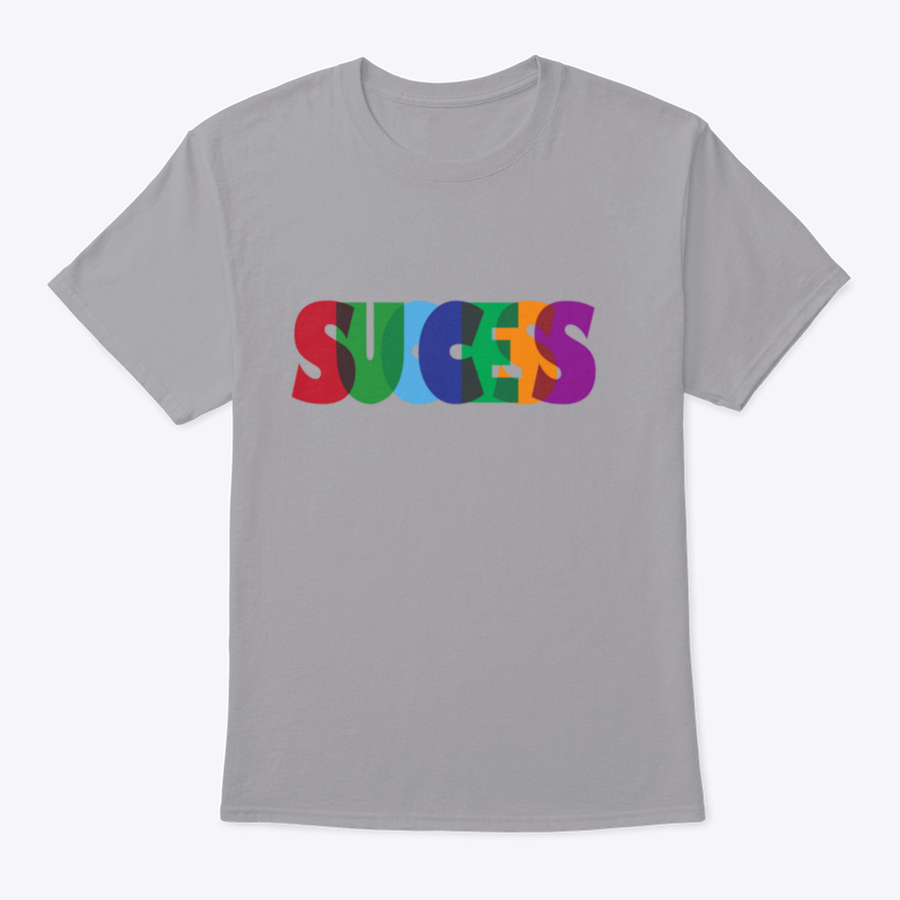 A vibrant typographic vector design featuring the word 'Success' in colorful lettering on a cotton fabric background.