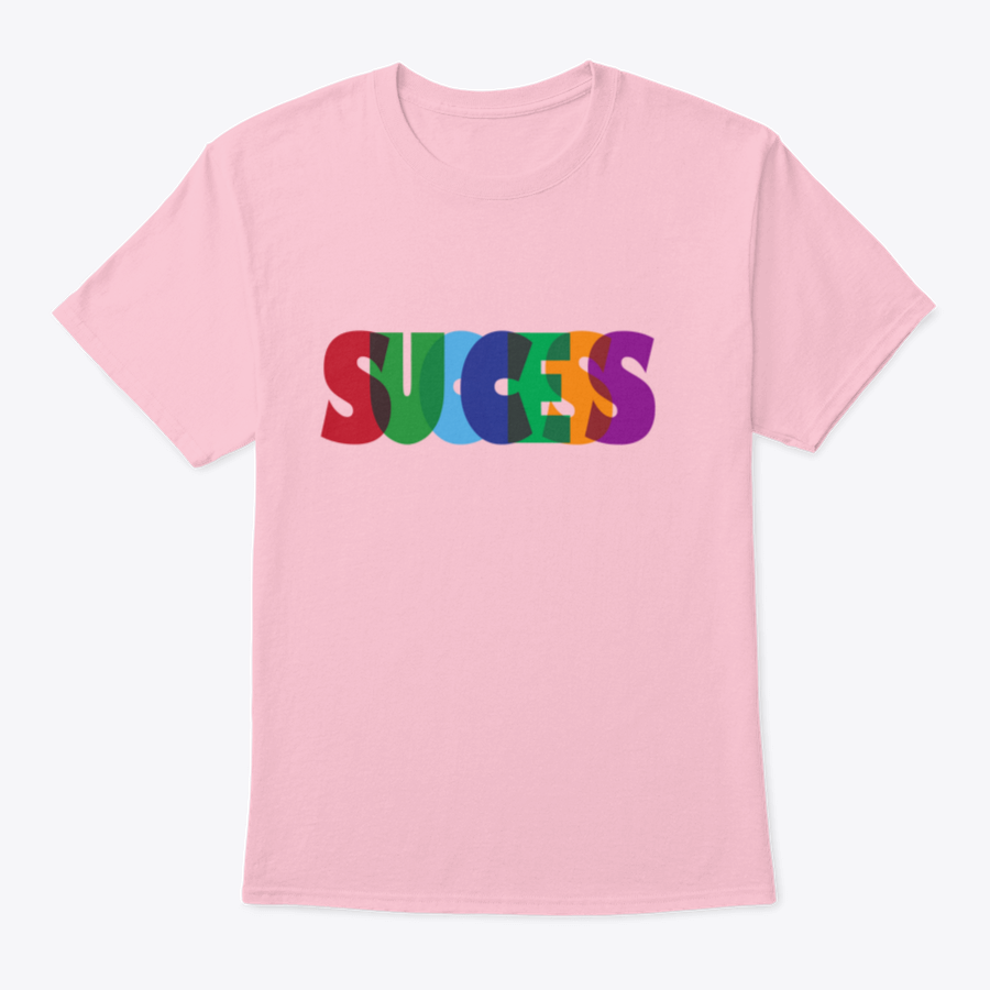 A vibrant typographic vector design featuring the word 'Success' in colorful lettering on a cotton fabric background.