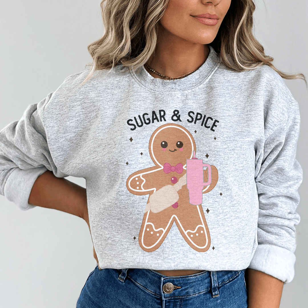 Sugar & Spice sweats featuring a cozy fleece lining and adjustable cuffs, designed by top artists for ultimate comfort.