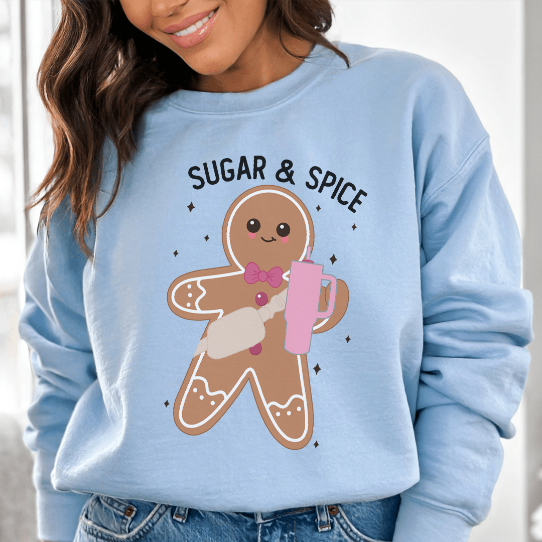 Sugar & Spice sweats featuring a cozy fleece lining and adjustable cuffs, designed by top artists for ultimate comfort.