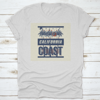 Summer Paradise California Beach t-shirt in various colors, showcasing its classic fit and soft fabric, perfect for summer wear.