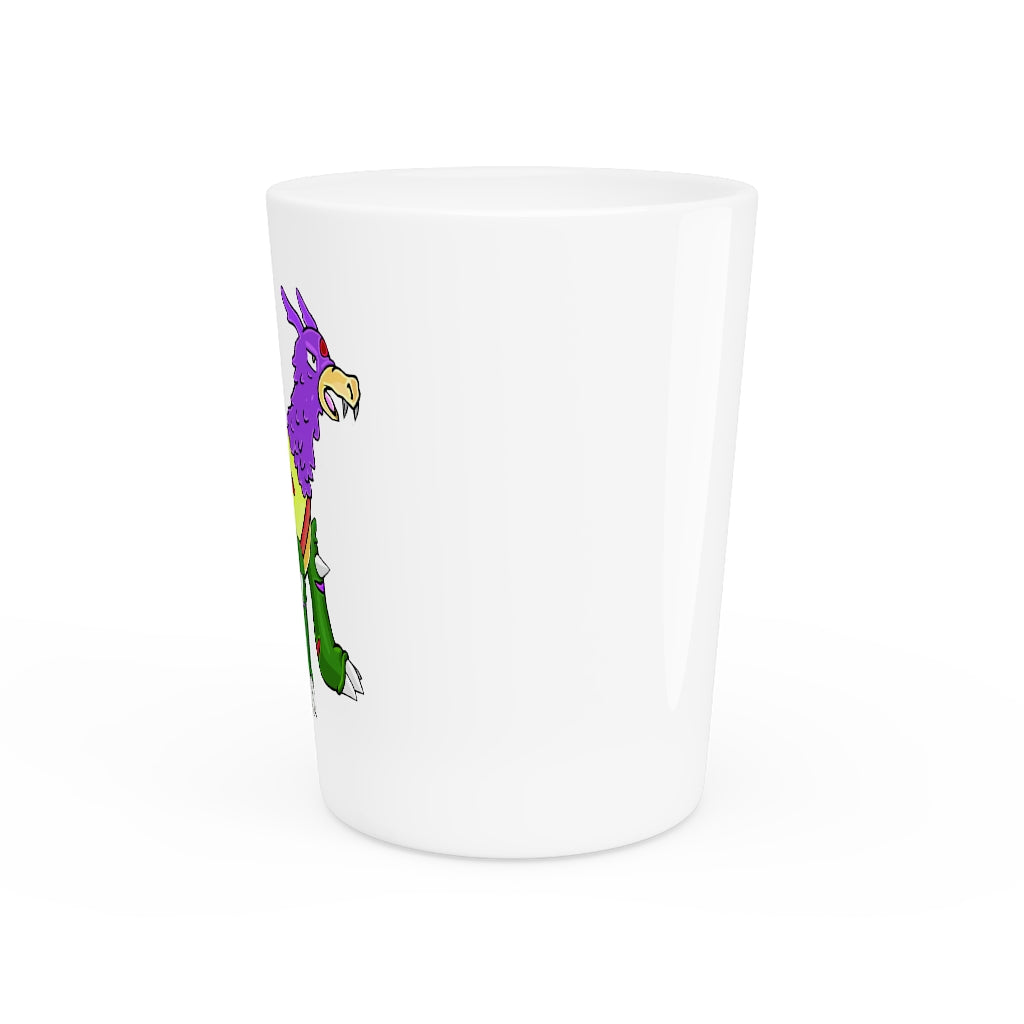 Sunecoon Shot Glass with customizable white or black interior, made of durable ceramic, perfect for events and gifting.