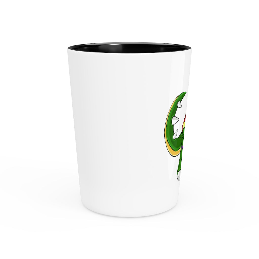 Sunecoon Shot Glass with customizable white or black interior, made of durable ceramic, perfect for events and gifting.