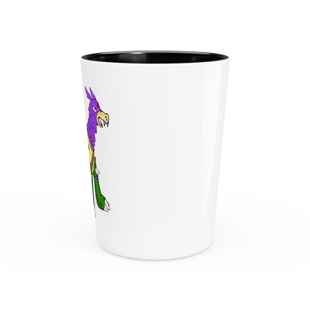 Sunecoon Shot Glass with customizable white or black interior, made of durable ceramic, perfect for events and gifting.