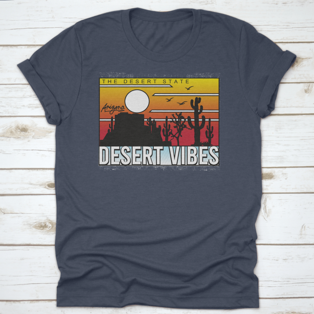 A stylish graphic tee featuring a vibrant cactus design inspired by Joshua Tree, showcasing desert vibes and artistic flair.