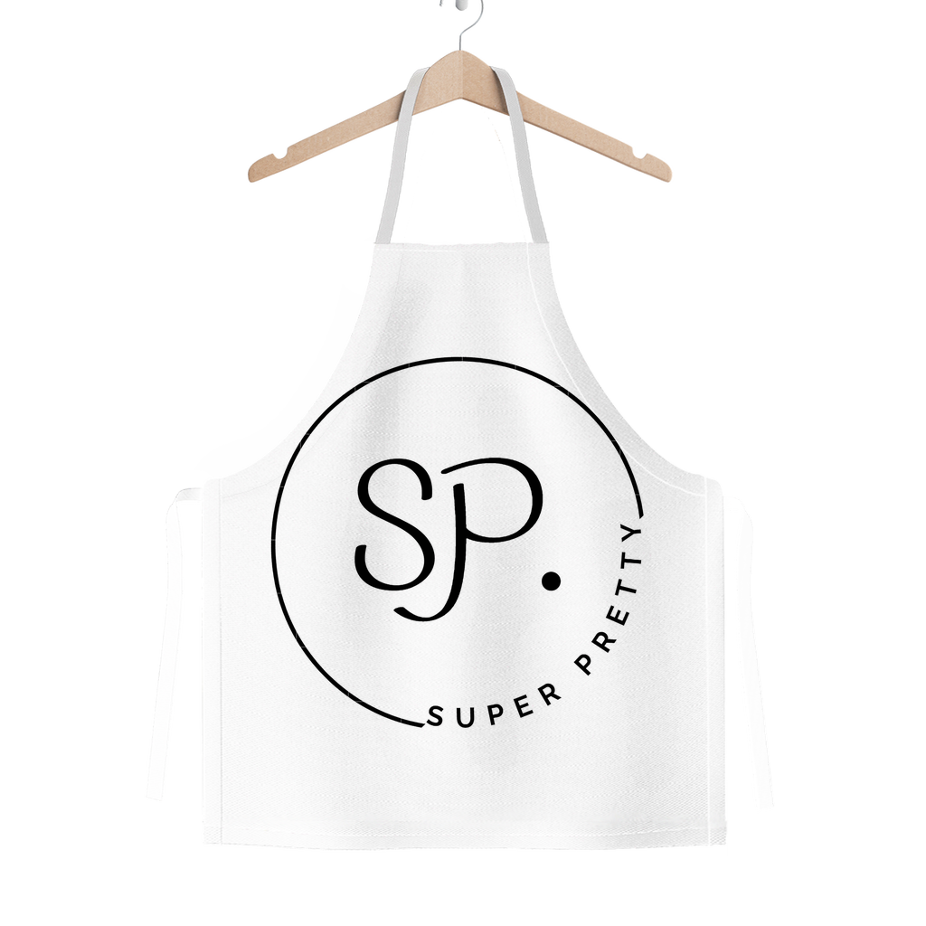 Super Pretty Classic Sublimation Adult Apron in vibrant colors, showcasing its durable polyester fabric and adjustable ties.