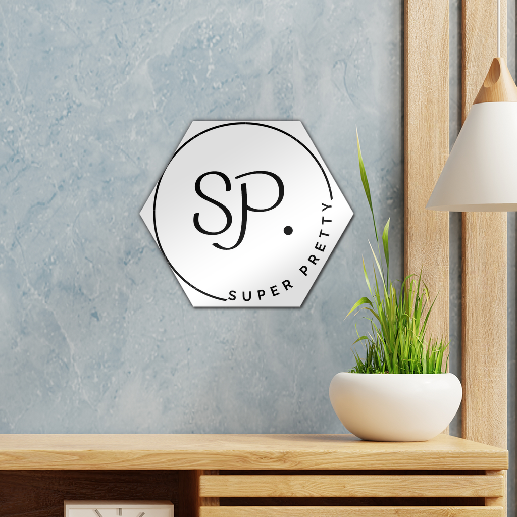 Super Pretty Wall Tile in gloss white finish, showcasing vibrant photo displays with repositionable adhesive mounting.